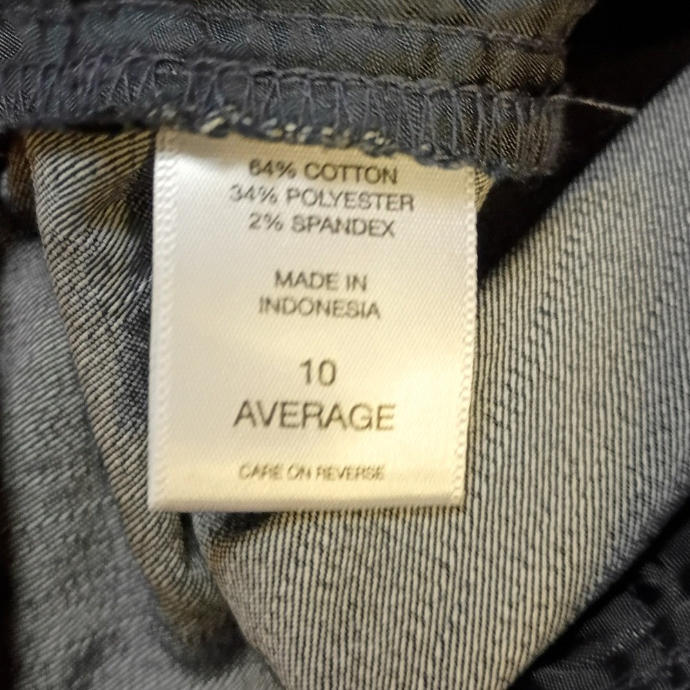 New York & Company Stretch Dark Wash Denim Dress Pants Bootcut Size 10 Average - Picture 4 of 4
